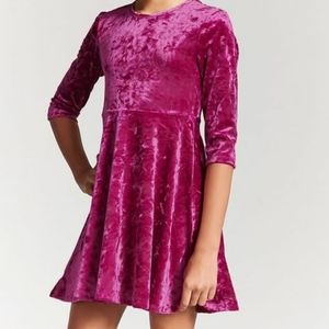 velvet magenta dress